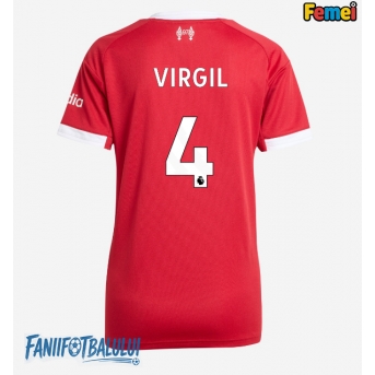 Liverpool Virgil van Dijk #4 Tricou Fotbal Replică 2025-26 Femei Acasa